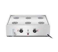 YIGECHENXIN Kitchens Electric Steamed Bun Machine 2/4/6 Holes Stainless Steel Food Dumpling Steamer with Visible Water Level Injection Port Can Cook Vegetables And Seafood Simultaneously,6 holes