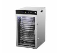 YIGECHENXIN Premium 16-Tier Stainless Steel Food Dehydrator Home Use Adjustable Temperature Vegetables Drying Machine with LED Light Food Is Heated Evenly for Shrimp,Fish,220V