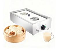 YIGECHENXIN Small Desktop Dumplings Steamer Smart Temperature Control Electric Restaurant Food Steamer Stainless Steel Commercial Steamed Bun Machine 4 Holes,2 holes