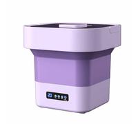 YIGECHENXIN small Spin Basket Laundry Machine, With hidden handle Large-capacity portable folding washing machine Automatic drainage Applies to Underwear, socks, baby clothes,Purple