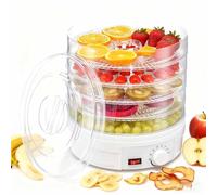 YIGECHENXIN Small Transparent Food Grade Dehydrator Household Fruit And Vegetable Heating Pet Meat Dryer Snacks Dehydration Air Dryer 360 ° Cyclic Heating for Food Processing Plant,220V
