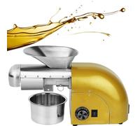 YIGECHENXIN stainless steel Peanut Sesame Oil Making Machine with Heat-insulating gloves 1250W Lower Noise Nut Seeds Oil Extractor High Oil Yield Suitable for nuts, walnuts,Gold