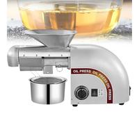 YIGECHENXIN stainless steel Peanut Sesame Oil Making Machine with Heat-insulating gloves 1250W Lower Noise Nut Seeds Oil Extractor High Oil Yield Suitable for nuts, walnuts,Gray