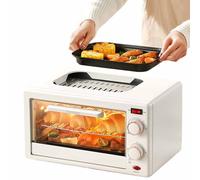 YIGECHENXIN Temperature Controllable Stainless Steel Electric Oven, Large Capacity Double Layer Bake And Grill All-In-One Machine 0~60 Minutes Timer Applies To Family