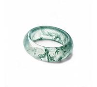 Yigedan Natural Indian Moss Agate Healing Gemstone Ring 10 Little Green