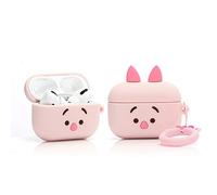 YIGEYI Silicone Case Compatible with Airpods Pro Funny Cute 3D Cartoon Cover [DSN Animation Lightweight Design] (Piglet)