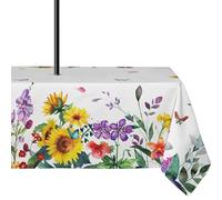 Yighty Outdoor Tablecloth with Umbrella Hole 60x120inch