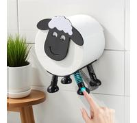 YIGII Sheep Toilet Roll Holder, Black Stainless Steel Toilet Paper Holder Free Standing, Cute Bathroom Decor, Tissue Paper Roll Storage - Set Of 1
