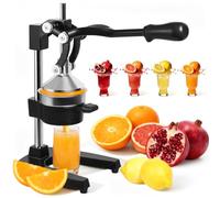 Yigowyigo Manual Juicer Hand Press, Cast Iron Manual Citrus Juice Press, Professional Easy to Clean Citrus Squeezer for Lemons, Oranges, Pomegranates, Grapefruits and Other Fruits (Black)