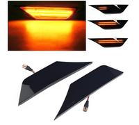 YIGRRO Smoke LED Side Marker Indicator Lights, Amber Repeater Light for 2016-2022 Honda Civic Hatchback Sedan Coupe, DRL Running Position Light