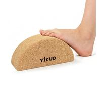 YIGUO Cork Yoga Blocks, Half Moon Calf Stretcher for Plantar Fasciitis Relief, Yoga Block & Pilates Block for Balance & Mobility, Calf Raise Block & Ankle Stretcher（2 Pack）