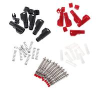 YIGZYCN 10 Pcs 4mm Male Retractable Sheath Stackable Banana Plug Wire Solder Connector Connector Cover Protector Plug Adapter Socket Coaxial Cable Cord Solder Bulkhead Panel O Press Butt