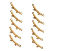 [YIGZYCN] 10 PCS Stainless Steel Curved Connector Set Personalized Clasp Multi-Hole Necklace Connector for Jewelry Projects