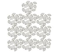 [YIGZYCN] 100 PCS Craft Filigree Metal Leaf Decorative Wrap Leaf Charms Filigree Leaf Elegant Charm Decoration