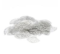 [YIGZYCN] 100 PCS Craft Filigree Metal Leaf Decorative Wrap Leaf Charms Filigree Leaf Elegant Charm Decoration
