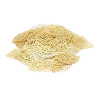 [YIGZYCN] 100 PCS Craft Filigree Metal Leaf Decorative Wrap Leaf Charms Filigree Leaf Elegant Charm Decoration