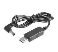 YIGZYCN 100cm 90 Degree USB 5V to 24V 250mA 5.5x2.1mm Step Up Adapter Cable for LED Light Wi-Fi Router Camera
