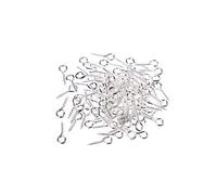 [YIGZYCN] 100pcs Mini Screw Eye Pins Pearl Beads for Jewelry Making Screw Hook Eyelet Clasp Findings Resin Pigment for Earrings