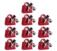 YIGZYCN 10pcs Leather Packing Box Travel Bag Small Leather Candy Bag PU Storage Box for Jewelry and Trinkets