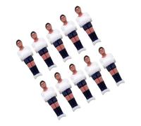 YIGZYCN 10Pcs Table Soccer Figures Foosball Replacement Players Small Player Table Football Replacement Part Enduring Hard Foosball Man