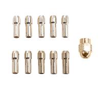 YIGZYCN 11 Pcs Electric Tool Drill Brass Collet Dremel Rotary Tool Accessories Machine Polishing Engraving Machine Electric