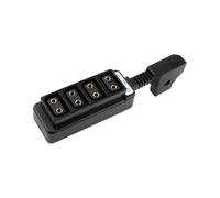 YIGZYCN 16cm Professional 4 Way Battery Power Divider Safe Protections D-tap Power Splitter Adapter Cord 1 Input 4 Output Compact D-tap Four Way Splitter