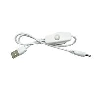 YIGZYCN 1m or 1.5m USB to DC-Plug Connector 3.5mmx1.35mm Power Converter Cable Cord with Switch for LED Light USB Fan Lamp