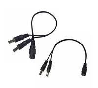 YIGZYCN 2 Way Power Distribution Cable, DC5.5x2.1mm Adapter Splitter Cable for LED Lighting and Surveillances Gear Adapter Cord