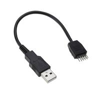 YIGZYCN 20cm 9 Pin Male to External USB A Male PC Motherboard Internal Data Extension Cable