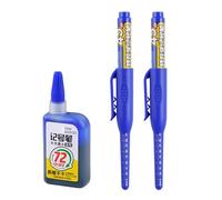 YIGZYCN 2Pcs 45mm Long Tip Marker Pens With With 15ml Refill Inks For Woodworking Construction Ceramic Metal Wood Marking Quick Dry Hole Marker