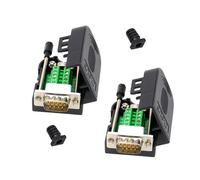 YIGZYCN 2pcs DB9pin Port Terminal Adapters 9Pin Male and Female Solderless Industrial Contacts