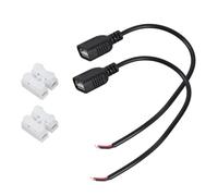 YIGZYCN 2Pcs / pack USB Female to 2Pin Wire Charging Cable Line with Terminals for 5V LED Strips Low Power Devices Black Power Cable for LED Light