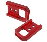 YIGZYCN 2Pcs Red Aluminum Tow Hooks, Off-Road Bumper Recovery Hooks Heavy Duty Design for Select Model Vehicles Front Bumper Tow Hook