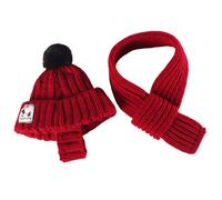 YIGZYCN 2Pieces Knitted Dog Hat Scarf Set Winter Warm for Pets Party Decorations Knitted Dog Winter Hat Scarf Set Pet Outfits for Small Dogs