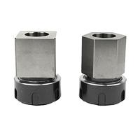 YIGZYCN 2x/Set ER-32 Collet Chuck Block Set Square and Work Holding Holder for Lathe Carving Machine, High Speed Steel