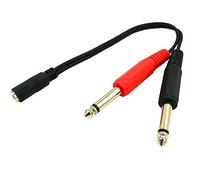 YIGZYCN 3.5mm 1 / 8inch Female TRSs Stereoes to Two 2 X 6.35 Cable Insert TRSs Sound Cable