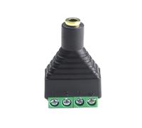 YIGZYCN 3.5mm Stereo Male/Female To Screw Stereo Port Plug Connector 3.5mm Male/Female 4 Pin Block