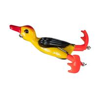 YIGZYCN 3D Silicone Soft Lure Duck Fishing Lure Double Propeller Floating, 1pc