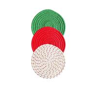 YIGZYCN 3Pcs Cotton Rope Placemat Nonslip for Kitchen Dining Kitchen Countertop Protectors