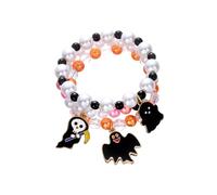 YIGZYCN 3PCS Halloween Themed Adjustable Set Pumpkin Specter Charm Jewelry Alloy Texture for Costuming Accessories Cuteness Pumpkin Specter
