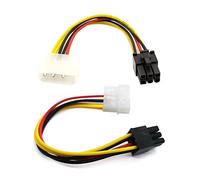 YIGZYCN 4 Pin Molex To 6 Pin PCI-Express PCIE Video Card Power Adapter Converter Cable 2 4 Pin Video Cable Adapter 4p To 6p