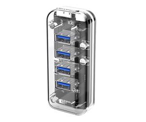 YIGZYCN 4 Port USB 3.0 Splitter USB Charging Adapter for Laptop PC VL817 Control Double Power Supply for Laptop PC Computer