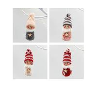 YIGZYCN 4Pcs Christmas Tree Ornaments Knitted Plush Boys Girls Hanging For Do