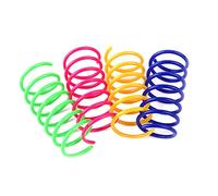 YIGZYCN 4Pcs Colorful Spring Coils Kitten Coil Toy - Pet Anxiety Reduce Indoor Hunting Toy For Adult Cats