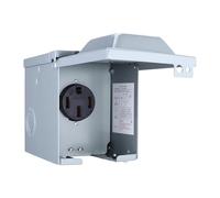 YIGZYCN 50A Motorhome Campground Power Inlet Charging Offering Rapid Battery Recharging Capability for Quick Turnaround on Long Journeys and Outdoor Adventures Lockable Charging