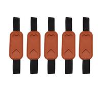 YIGZYCN 5Pcs Leather Pencil Case with Adjustable Elastic Bands Notebook Pencil Sleeve Pen Pouches for Hardcover Journal Folder Pen Strap Set