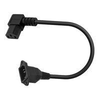 YIGZYCN 90 Degree IEC320 C13 To C14 Panel Mount Power Cable C13 Female To C14 Male Power Supply Extension Cord C14 To C13