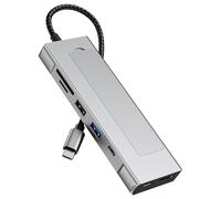 YIGZYCN Aluminum USB C Laptop Docking Station Type to 4K HDTV USB3.0 Port Fast Charging Cable for Laptop Portable Hub