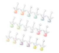 YIGZYCN Angel Keychain Keyring 50Pcs Pearls Beads Pendant Holders Charm Lovely Bag Charm for Handbag Purse Pearls Beads Pendant