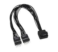 YIGZYCN Angled USB 9Pin Extension Cable 1 to 2 for Motherboards Quick Install Compatible Multiple Devices USB Splitter